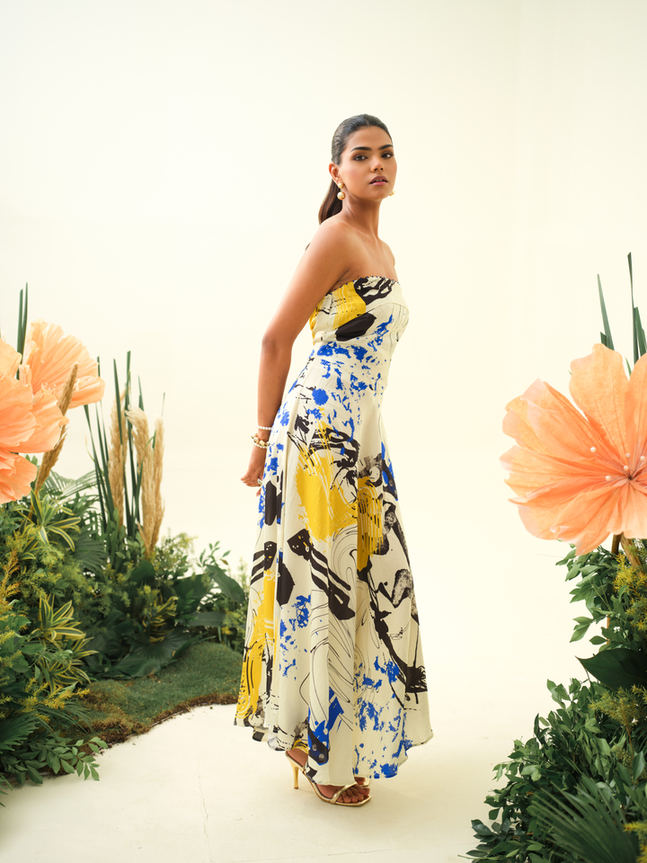 Leher Strapless Dress