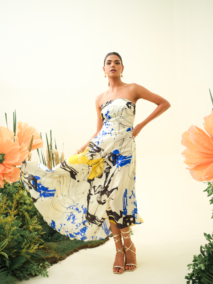 Leher Strapless Dress