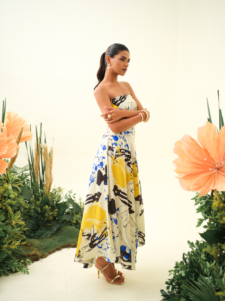 Leher Strapless Dress