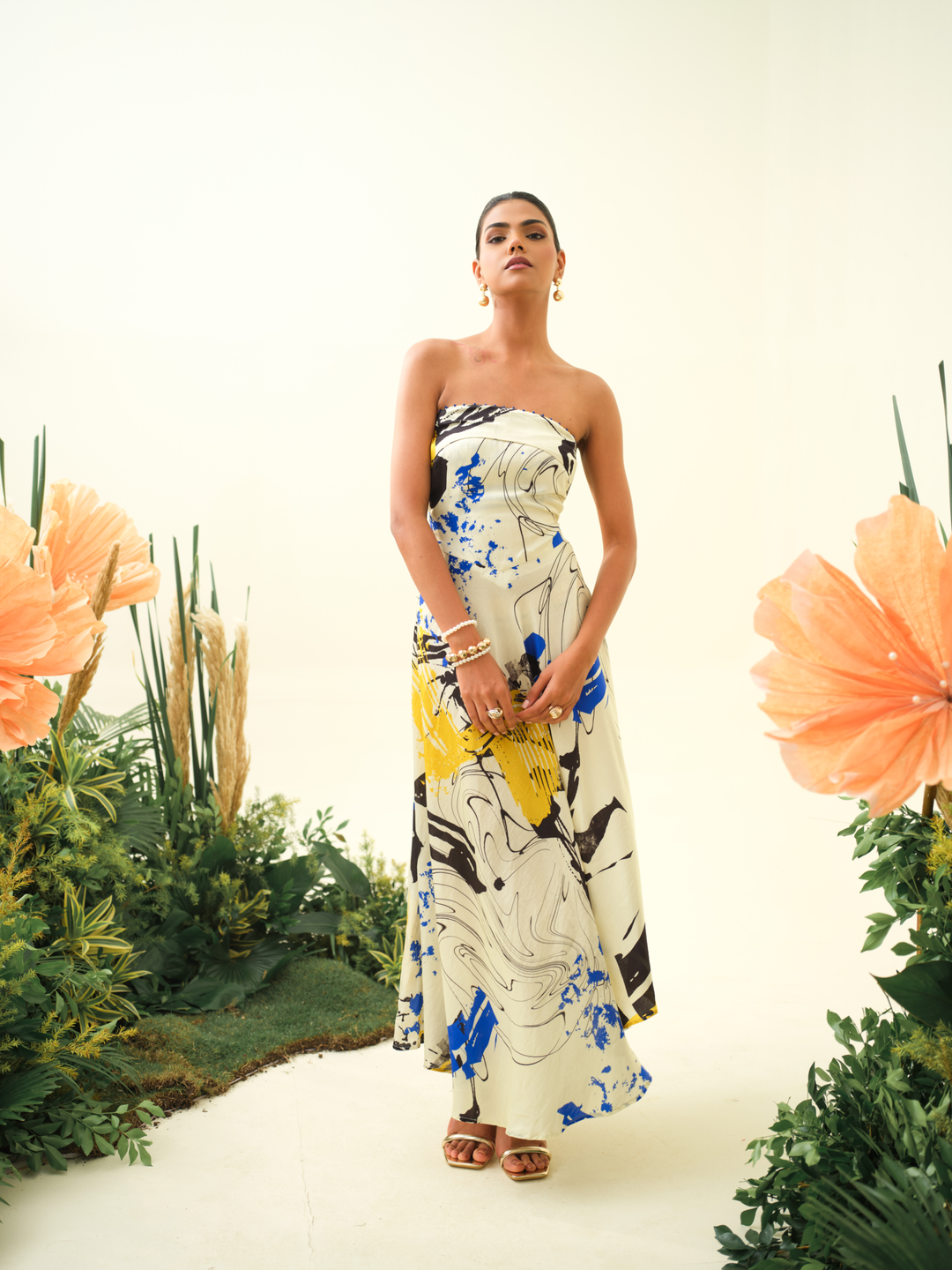 Leher Strapless Dress