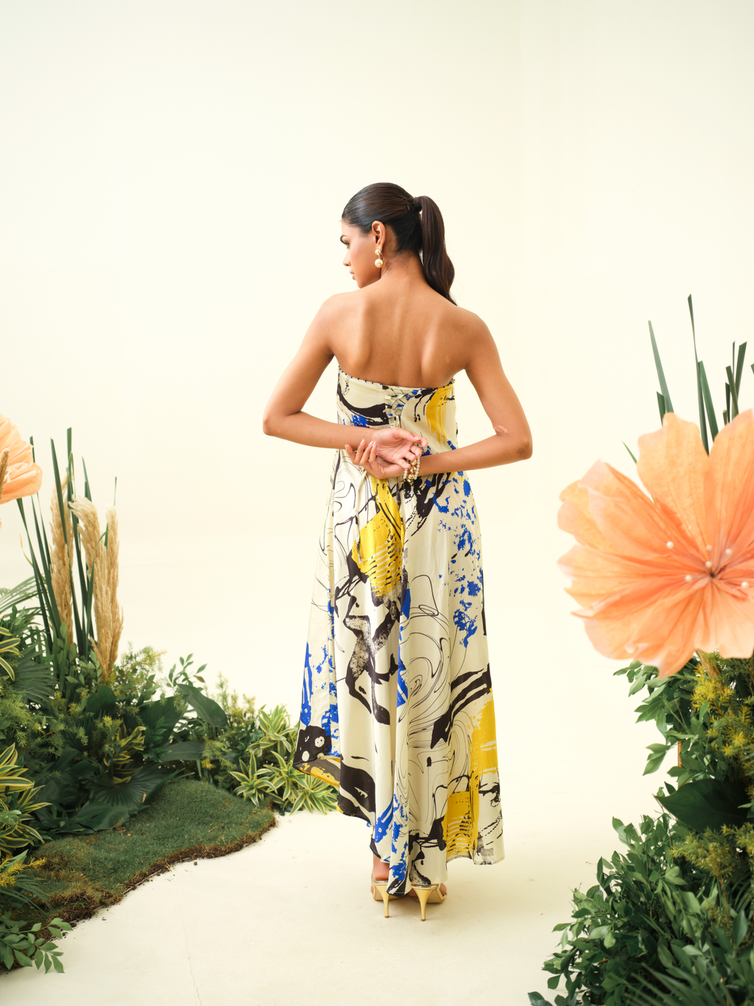 Leher Strapless Dress